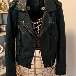 Blank NYC Deep Forest Green Vegan Moto Jacket